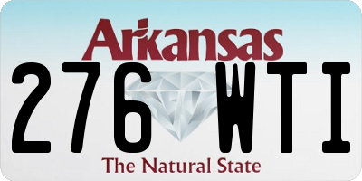 AR license plate 276WTI