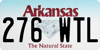 AR license plate 276WTL