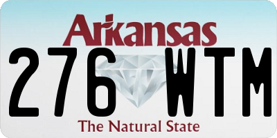 AR license plate 276WTM