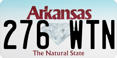 AR license plate 276WTN
