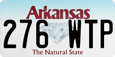 AR license plate 276WTP