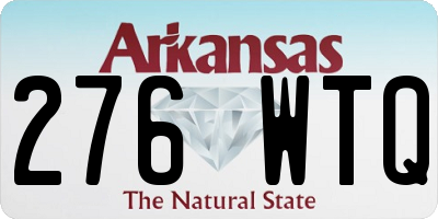 AR license plate 276WTQ
