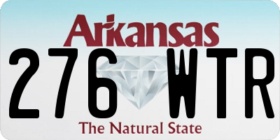 AR license plate 276WTR