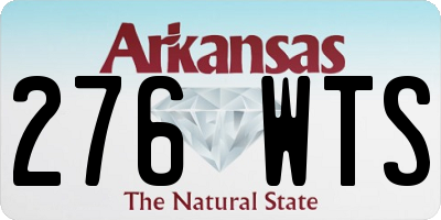 AR license plate 276WTS