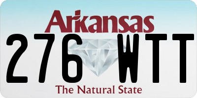 AR license plate 276WTT