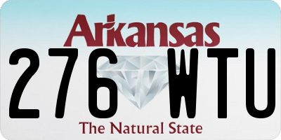 AR license plate 276WTU