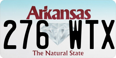 AR license plate 276WTX