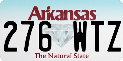 AR license plate 276WTZ