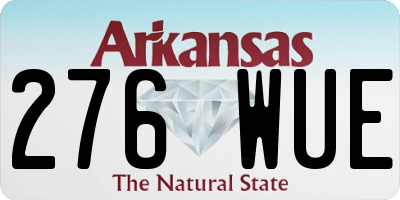 AR license plate 276WUE