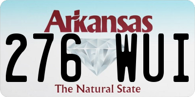 AR license plate 276WUI