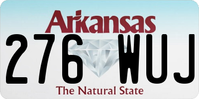 AR license plate 276WUJ