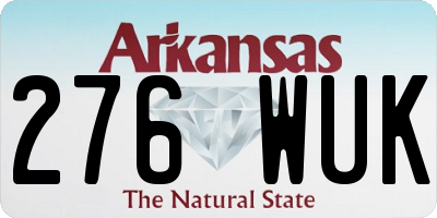 AR license plate 276WUK