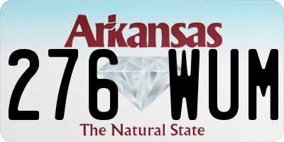 AR license plate 276WUM