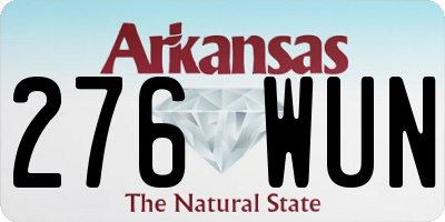AR license plate 276WUN