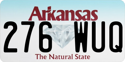 AR license plate 276WUQ