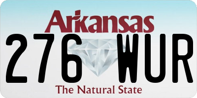 AR license plate 276WUR