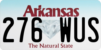 AR license plate 276WUS