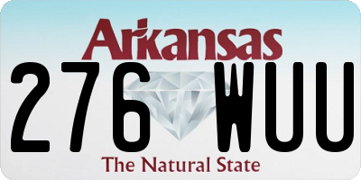 AR license plate 276WUU