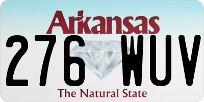 AR license plate 276WUV