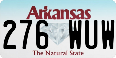 AR license plate 276WUW