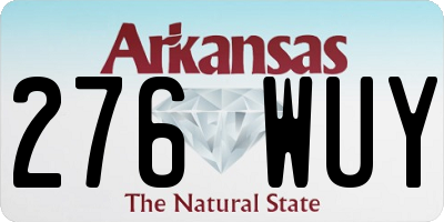 AR license plate 276WUY