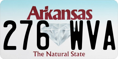 AR license plate 276WVA