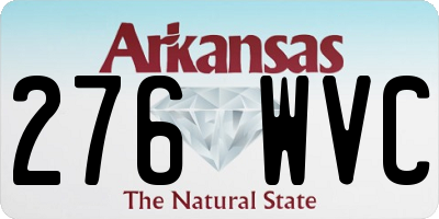 AR license plate 276WVC