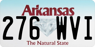 AR license plate 276WVI