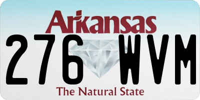 AR license plate 276WVM