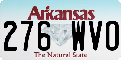 AR license plate 276WVO