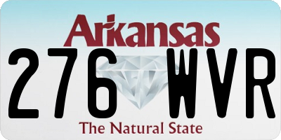 AR license plate 276WVR