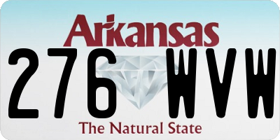 AR license plate 276WVW