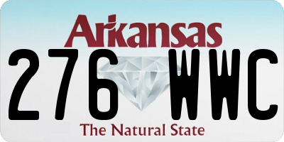 AR license plate 276WWC