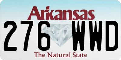 AR license plate 276WWD