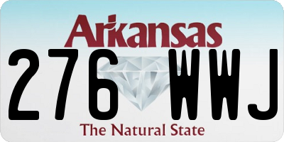 AR license plate 276WWJ