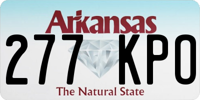 AR license plate 277KPO