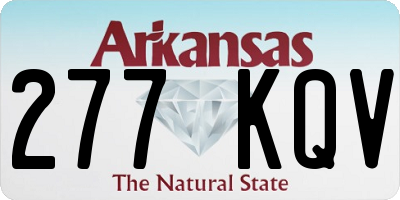 AR license plate 277KQV