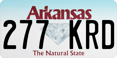 AR license plate 277KRD
