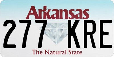 AR license plate 277KRE