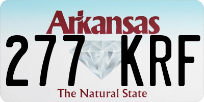 AR license plate 277KRF