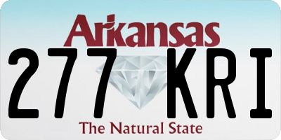 AR license plate 277KRI