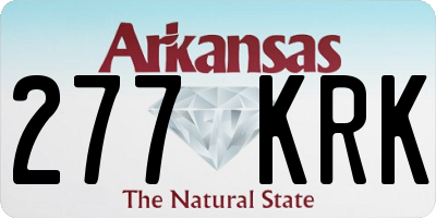 AR license plate 277KRK