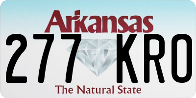 AR license plate 277KRO