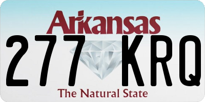 AR license plate 277KRQ