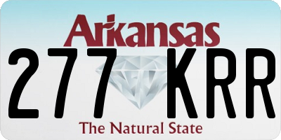 AR license plate 277KRR