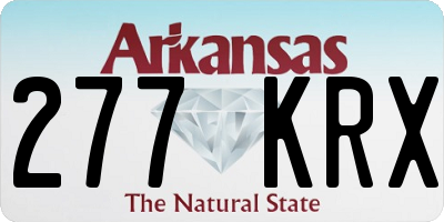 AR license plate 277KRX