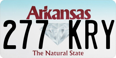 AR license plate 277KRY