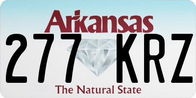 AR license plate 277KRZ