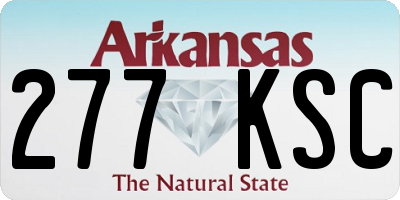 AR license plate 277KSC