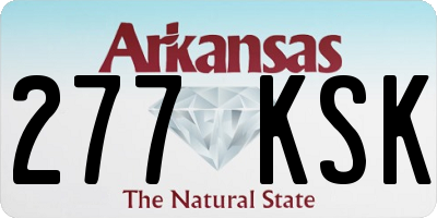 AR license plate 277KSK